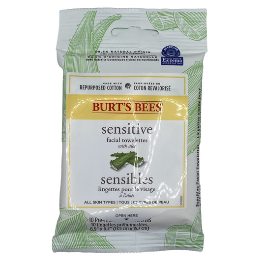 Burt's Bees Sensitive Facial Cleansing Towelettes with Cotton Extract